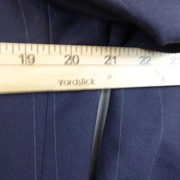 VTG Valentino Uomo Blazer Pure Wool Navy Pinstripe Jacket Size 40 Italy